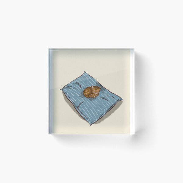 Item preview, A cute cat sitting on a bed  designed and sold by Hessah-HA.