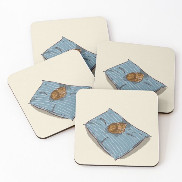 Item preview, A cute cat sitting on a bed  designed and sold by Hessah-HA.