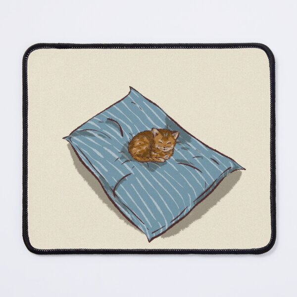 Item preview, A cute cat sitting on a bed designed and sold by Hessah-HA.