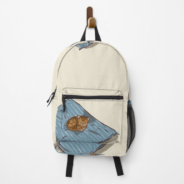 Item preview, A cute cat sitting on a bed designed and sold by Hessah-HA.