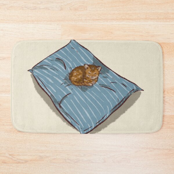 Item preview, A cute cat sitting on a bed  designed and sold by Hessah-HA.