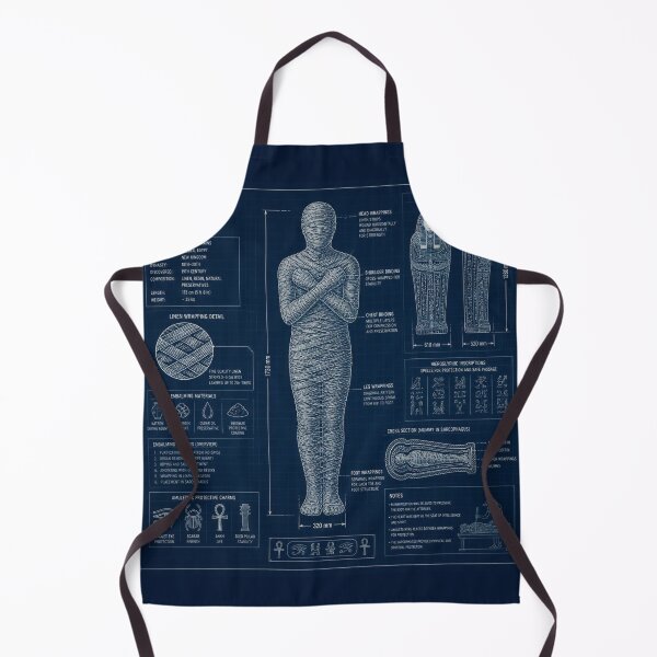 Item preview, Mummy Blueprint Technical Halloween Shirt | Vintage Patent Diagram Design designed and sold by SunnyDesign82.