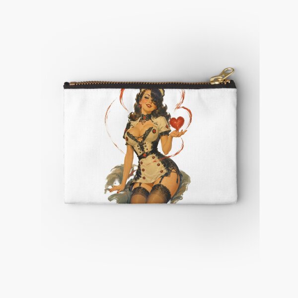 Item preview, Gothic Nurse Pin-Up | Dark Vintage Retro Glamour Illustration designed and sold by Cosplayvintage.