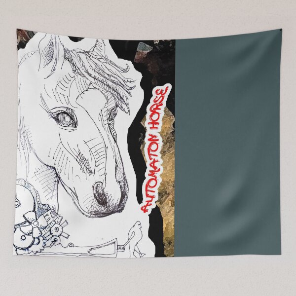 Item preview, Automaton Horse (Original Ink Drawing by ACCI) designed and sold by VanyssaGraphics.