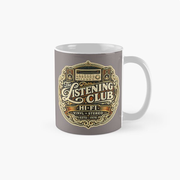 Item preview, The Listening Club – Vintage Hi-Fi Stereo 1976 Retro Logo designed and sold by Golden Era Studio.