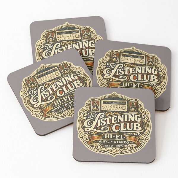 Artikelvorschau, The Listening Club – Vintage Hi-Fi Stereo 1976 Retro Logo entworfen und verkauft von Golden Era Studio.