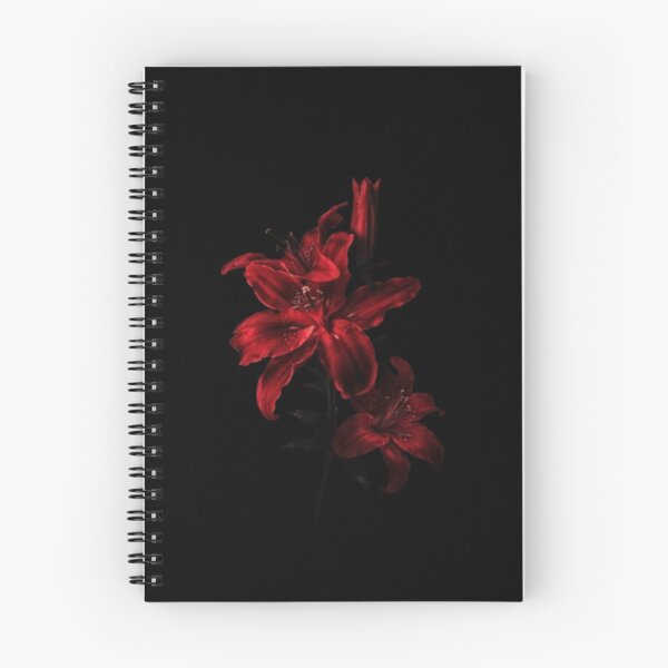 Item preview, Gothic Crimson Lilies Illustration designed and sold by SarvynStudio.