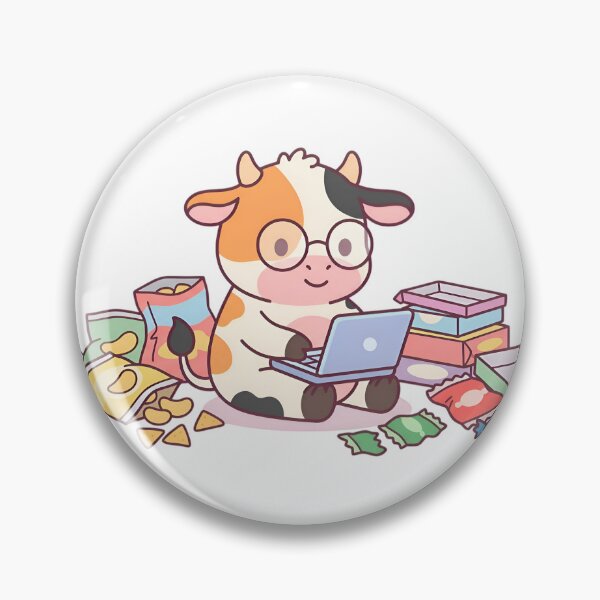 Item preview, Cute Kawaii Snack Overflow Coding Cow Meme designed and sold by cute stuff too.