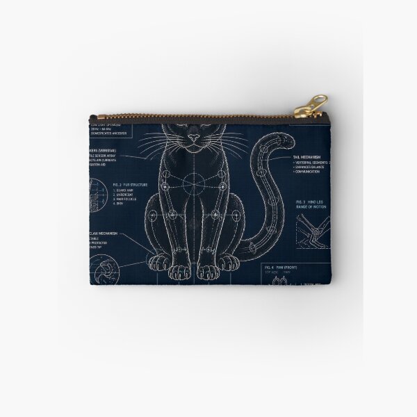 Item preview, Black Cat Blueprint Technical Halloween Shirt | Vintage Patent Diagram Design designed and sold by SunnyDesign82.