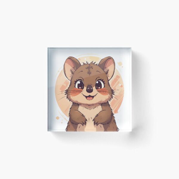 Item preview, Cute Kawaii Quokka Sticker | Adorable Smiling Cartoon Quokka Illustration designed and sold by dreamz-world.