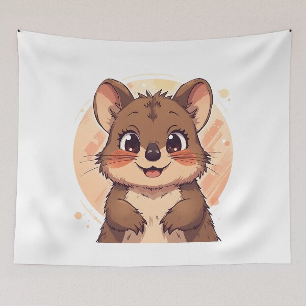 Item preview, Cute Kawaii Quokka Sticker | Adorable Smiling Cartoon Quokka Illustration designed and sold by dreamz-world.