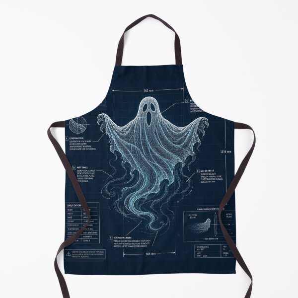 Item preview, Ghost Blueprint Technical Halloween Shirt | Vintage Patent Diagram Design designed and sold by SunnyDesign82.