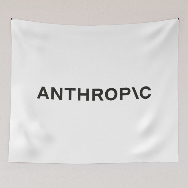Item preview, Anthropic logo chatbot ai company Anthropic AI model LLM artificial intelligence Black designed and sold by Chardo55.