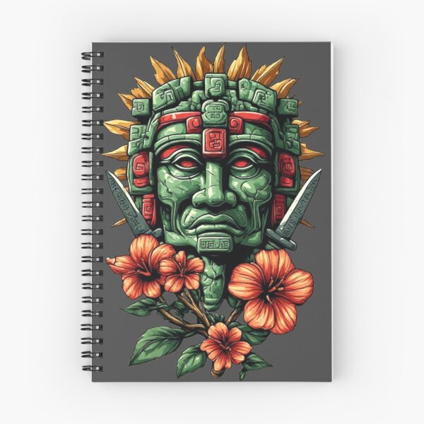 Item preview, Ancient Mayan Warrior Spirit – Sacred Jade Mask & Obsidian Blades Art designed and sold by Shift-Bloom.