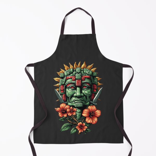 Item preview, Ancient Mayan Warrior Spirit – Sacred Jade Mask & Obsidian Blades Art designed and sold by Shift-Bloom.