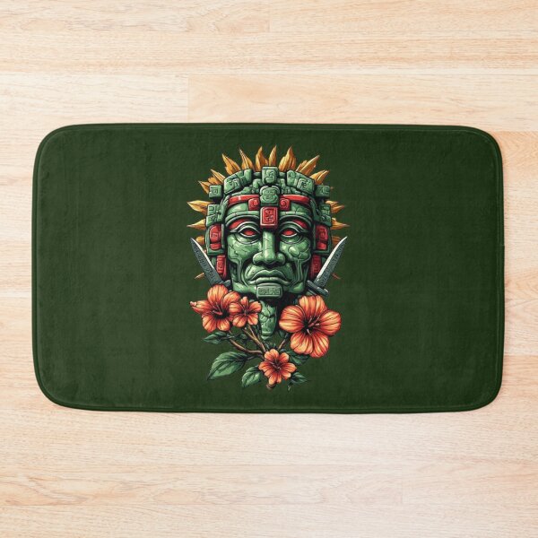 Item preview, Ancient Mayan Warrior Spirit – Sacred Jade Mask & Obsidian Blades Art designed and sold by Shift-Bloom.