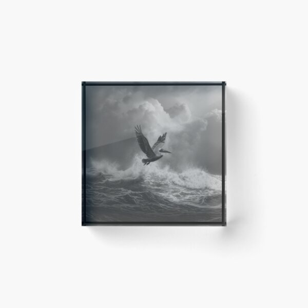 Item preview, A Pelican landing on ocean waves, Birds in Motion designed and sold by CDC40.