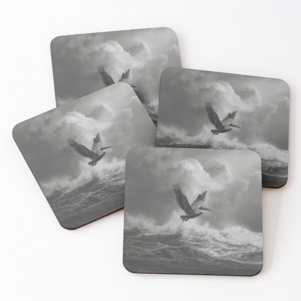 Item preview, A Pelican landing on ocean waves, Birds in Motion designed and sold by CDC40.
