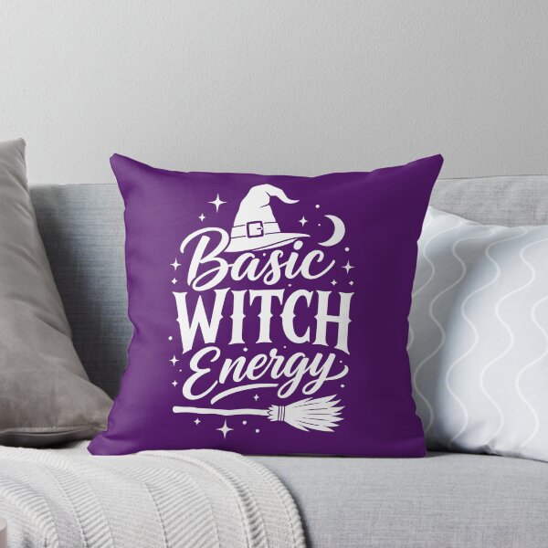 Item preview, Basic Witch Energy – Cute Witch Hat & Broom Halloween Design designed and sold by DesignHouse07.