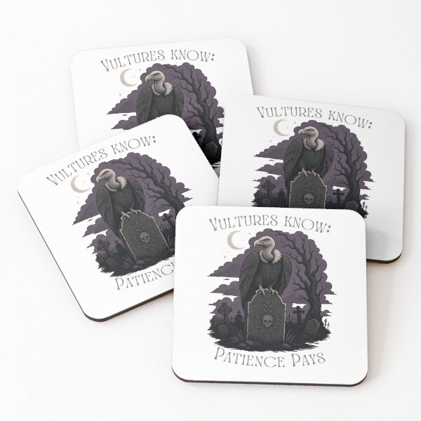 Item preview, Vultures Know Patience Pays Funny Birdwatcher Gothic Bird Birdwatching Halloween designed and sold by Neurospicy Trolls.
