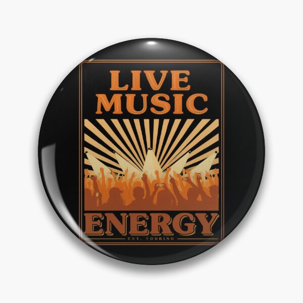 Item preview, "Live Music Energy – Vintage Concert Crowd Tour Poster Design designed and sold by Midnight Veil Designs.