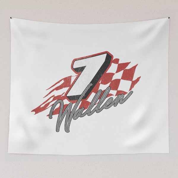 Item preview, Racing Number Seven Checkered Flag Red Silhouette Sporty Graphic T-Shirt designed and sold by SiddoMingalo.