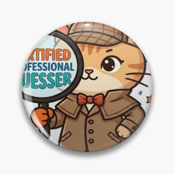 Item preview, Certified Professional Guesser Cat Sticker | Cute Detective Kitty designed and sold by AdityaShop18.