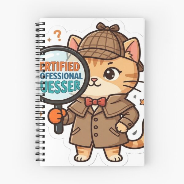 Item preview, Certified Professional Guesser Cat Sticker | Cute Detective Kitty designed and sold by AdityaShop18.