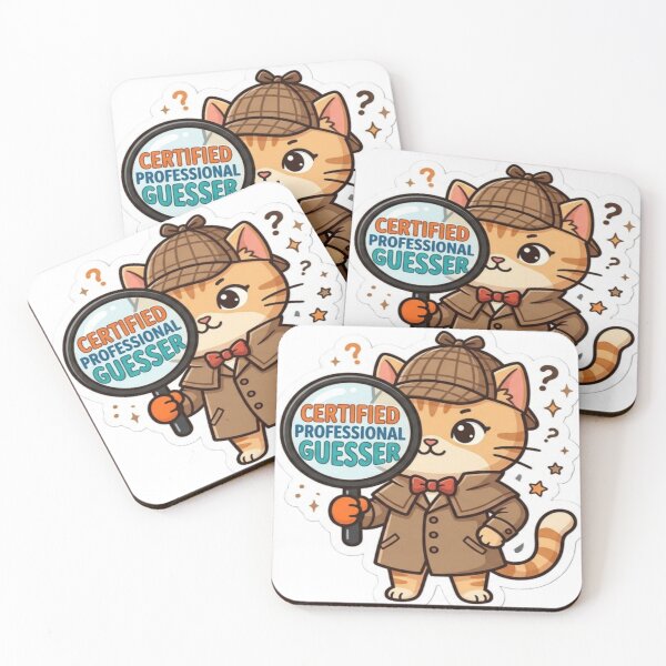 Item preview, Certified Professional Guesser Cat Sticker | Cute Detective Kitty designed and sold by AdityaShop18.