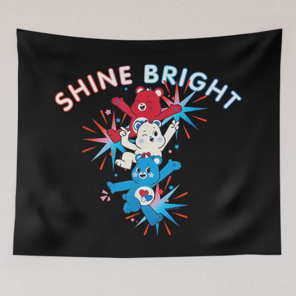 Item preview, Inspirational Shine Bright Quote Three Teddy Bears Festive Fireworks T-Shirt designed and sold by SiddoMingalo.