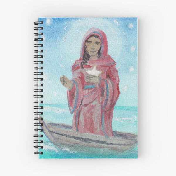Item preview, Our Lady Star of the Sea, watercolor version 3 designed and sold by SewFia Marie Designs.