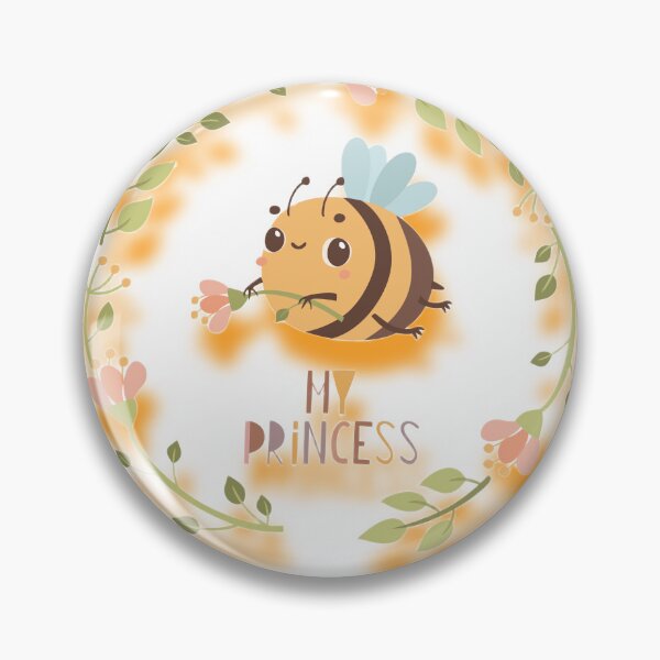 Item preview, cute honey bee with flower designed and sold by RehabMohamad.