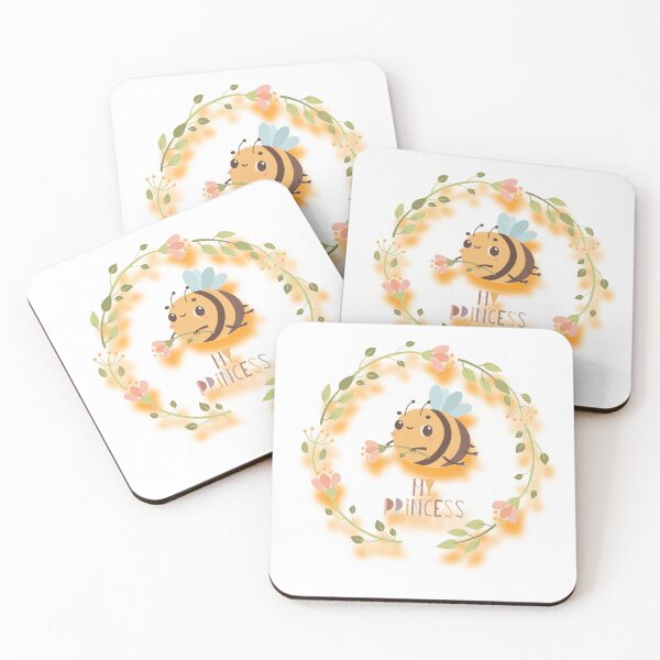 Item preview, cute honey bee with flower designed and sold by RehabMohamad.