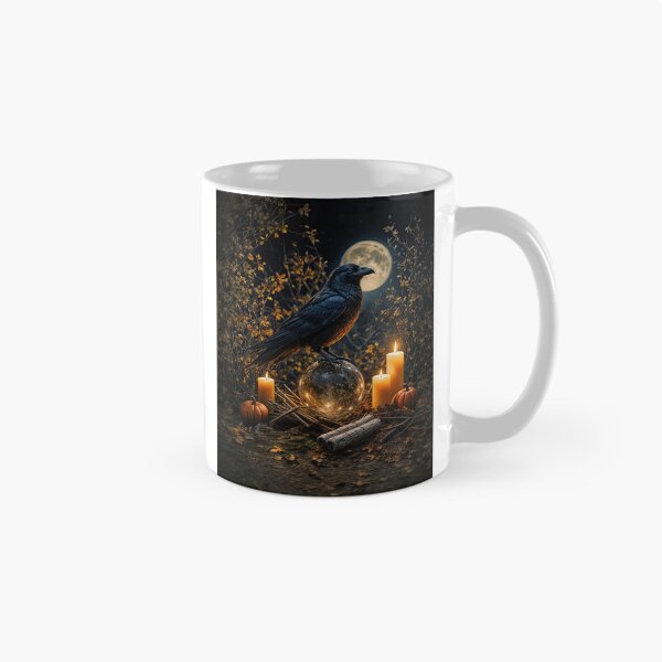 Item preview, Raven Perched by Candlelight Pagan Mabonraven designed and sold by Stephanie Laird.