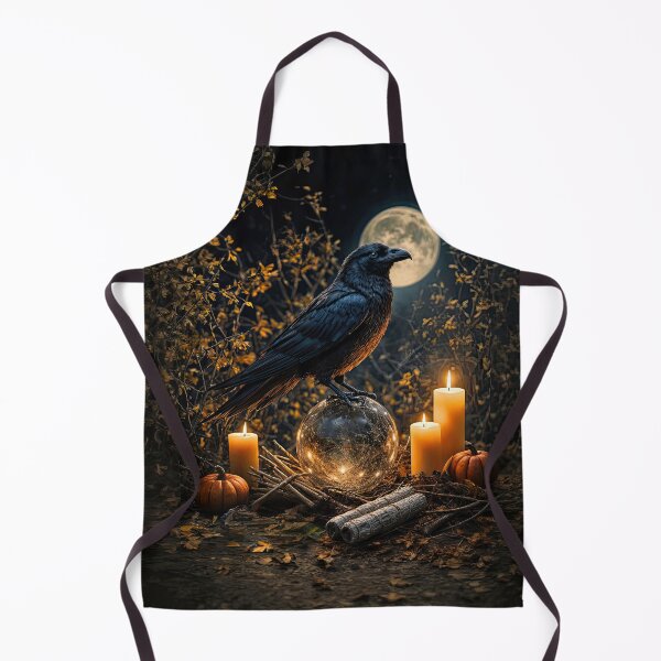 Item preview, Raven Perched by Candlelight Pagan Mabonraven designed and sold by Stephanie Laird.