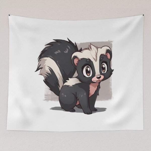 Item preview, Cute Kawaii Skunk Sticker | Adorable Cartoon Woodland Animal Illustration designed and sold by dreamz-world.