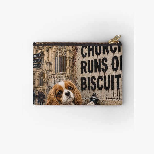 Item preview, Cavalier King Charles Spaniel Wall Art | Funny Dog Print | This Church Runs On Biscuits designed and sold by Pooch & Print Co..