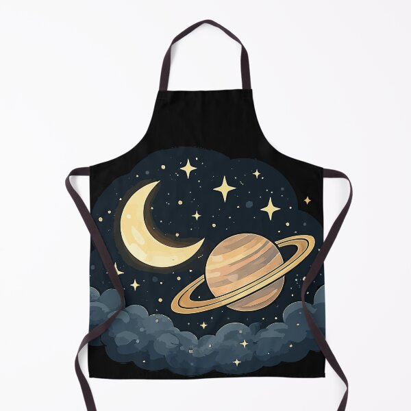 Item preview, Crescent Moon and Saturn Dreamscape designed and sold by RidaSalArt.