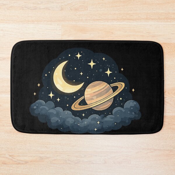 Item preview, Crescent Moon and Saturn Dreamscape designed and sold by RidaSalArt.