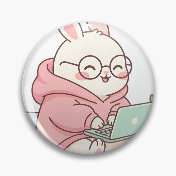 Item preview, Cute Kawaii Programmer Bunny Cozy Hoodie Coding designed and sold by cute stuff too.