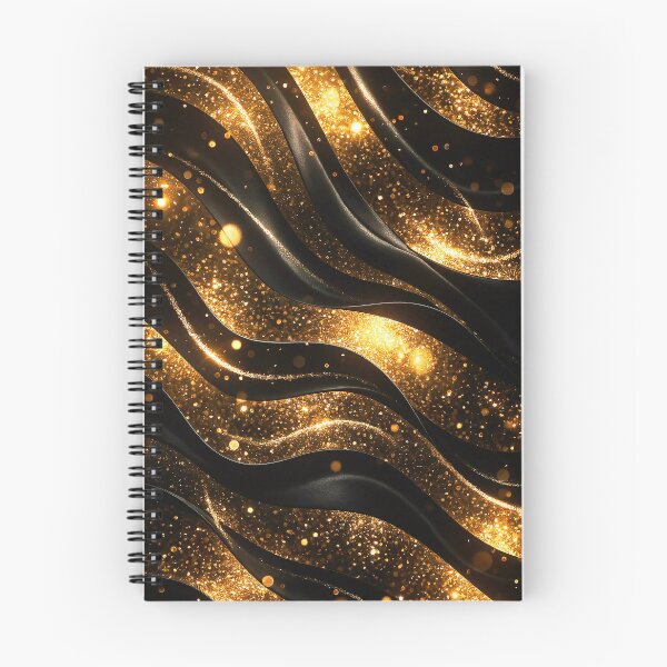Item preview, Midnight Golden Wave Abstract designed and sold by Exodoi.