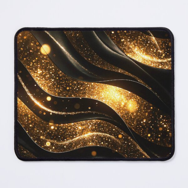 Item preview, Midnight Golden Wave Abstract designed and sold by Exodoi.