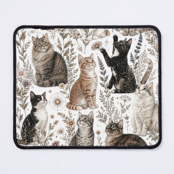 Item preview, In the Moon Garden of Cats designed and sold by FineArt1007.
