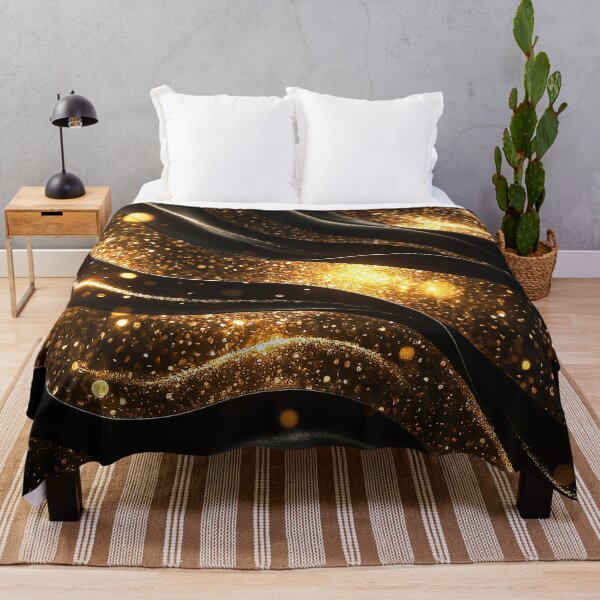 Item preview, Midnight Golden Wave Abstract designed and sold by Exodoi.