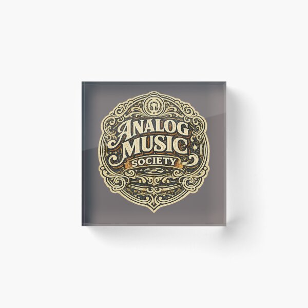 Item preview, Analog Music Society – Vintage Retro Music Club Badge designed and sold by Golden Era Studio.