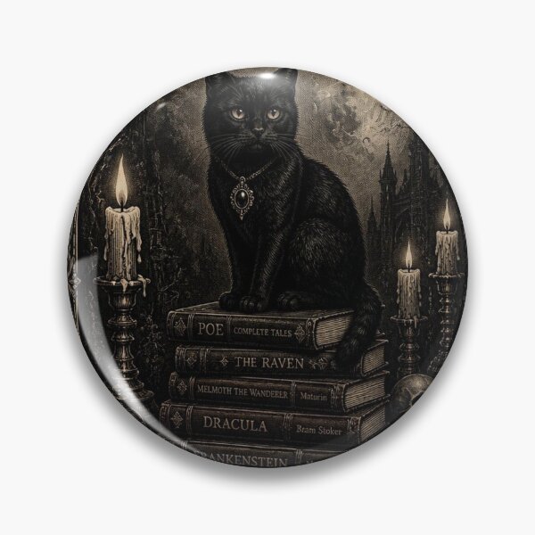 Item preview, Cat & Books Dark Academia Halloween Shirt | Gothic Victorian Illustration designed and sold by SunnyDesign82.