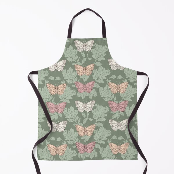 Item preview, Vintage Butterfly Botanical Pattern Sage Green designed and sold by Little Wimbly.