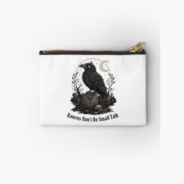 Item preview, Ravens Don't Do Small Talk Funny Goth Bird Graveyard Shirt Birdwatching Pun Twitcher designed and sold by Neurospicy Trolls.