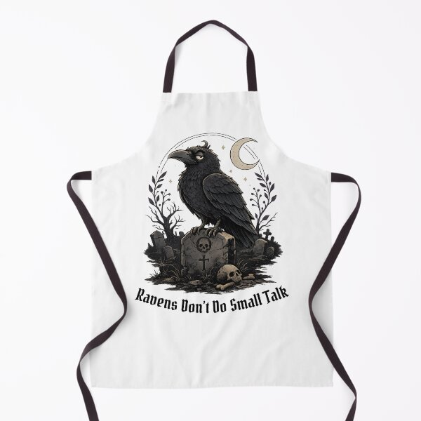 Item preview, Ravens Don't Do Small Talk Funny Goth Bird Graveyard Shirt Birdwatching Pun Twitcher designed and sold by Neurospicy Trolls.