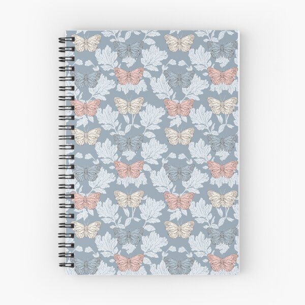 Item preview, Vintage Butterfly Botanical Pattern Dusty Blue designed and sold by Little Wimbly.